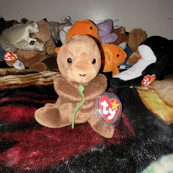 Beanie Baby Retired SEAWEED The Otter - Picture 1 of 4